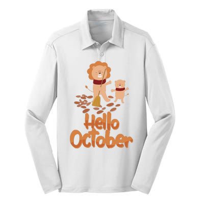 Hello October Silk Touch Performance Long Sleeve Polo