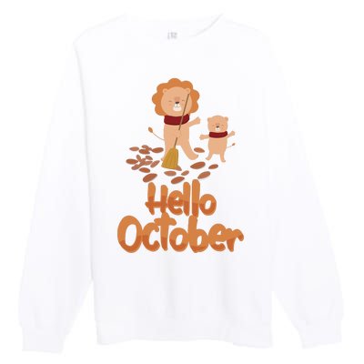 Hello October Premium Crewneck Sweatshirt