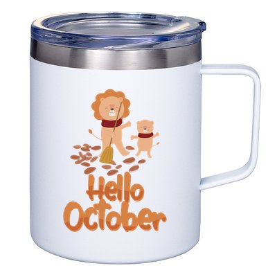 Hello October 12oz Stainless Steel Coffee Mug