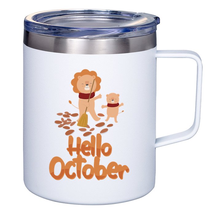 Hello October 12oz Stainless Steel Coffee Mug