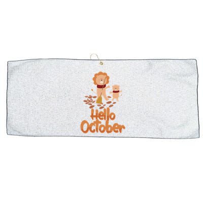Hello October Large Microfiber Waffle Golf Towel