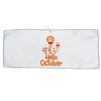Hello October Large Microfiber Waffle Golf Towel