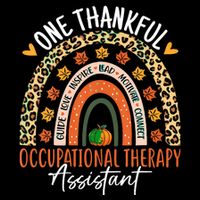 Hankful Occupational Herapy Assistant Hanksgiving Rainbow Backpack