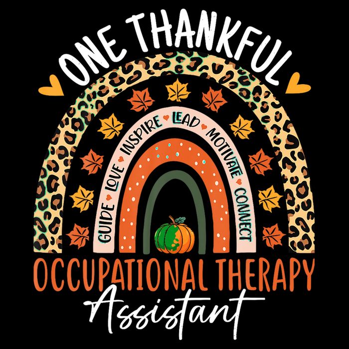 Hankful Occupational Herapy Assistant Hanksgiving Rainbow Backpack