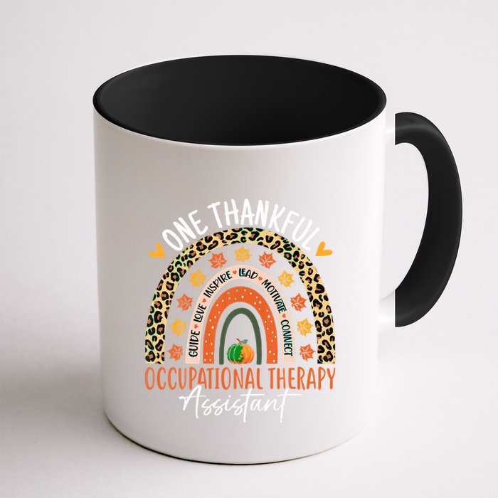 Hankful Occupational Herapy Assistant Hanksgiving Rainbow Mug