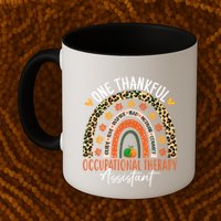 Hankful Occupational Herapy Assistant Hanksgiving Rainbow Mug