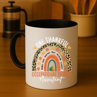 Hankful Occupational Herapy Assistant Hanksgiving Rainbow Mug