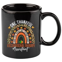 Hankful Occupational Herapy Assistant Hanksgiving Rainbow 11oz C Handle Ceramic Mug