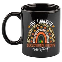 Hankful Occupational Herapy Assistant Hanksgiving Rainbow 11oz C Handle Ceramic Mug