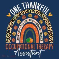 Hankful Occupational Herapy Assistant Hanksgiving Rainbow Flatbill Hat