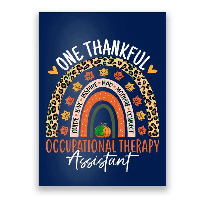 Hankful Occupational Herapy Assistant Hanksgiving Rainbow Poster