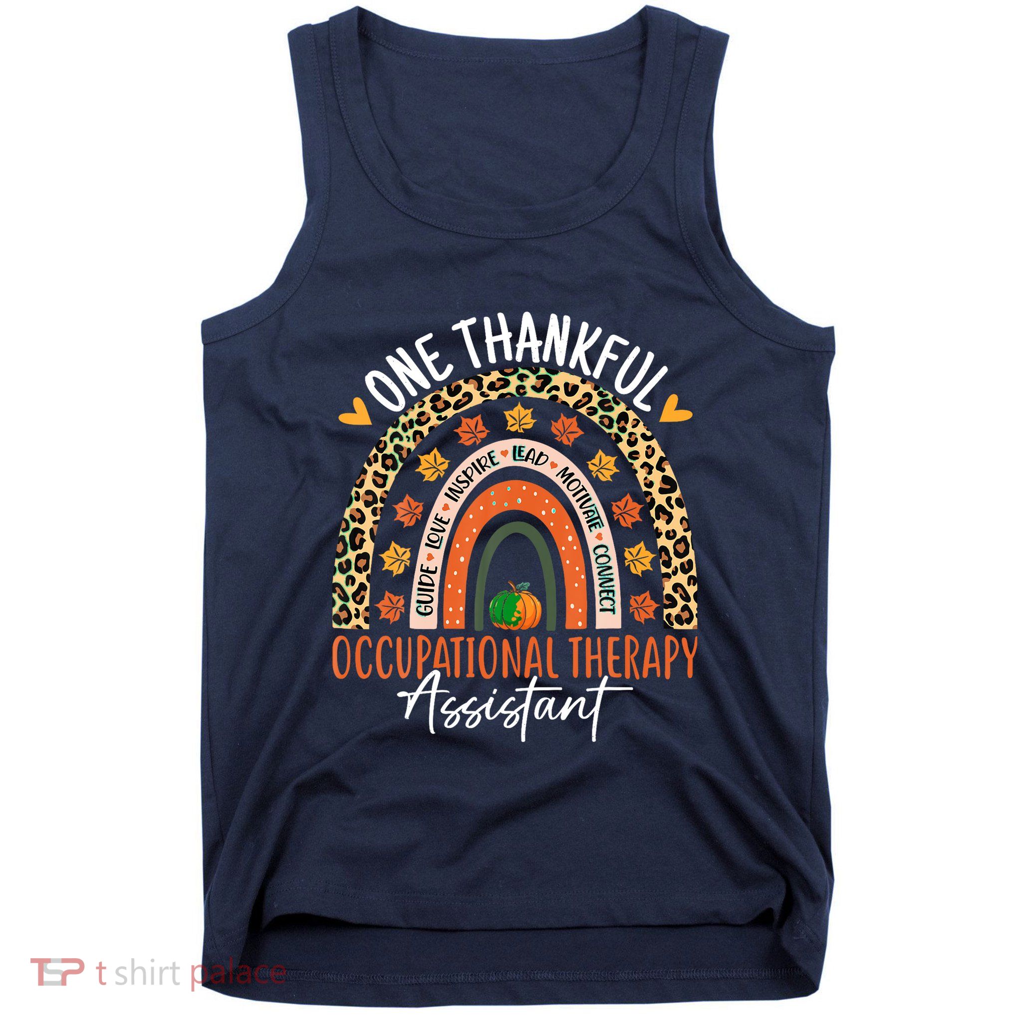 Hankful Occupational Herapy Assistant Hanksgiving Rainbow Tank Top