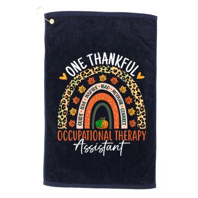 Hankful Occupational Herapy Assistant Hanksgiving Rainbow Golf Towel