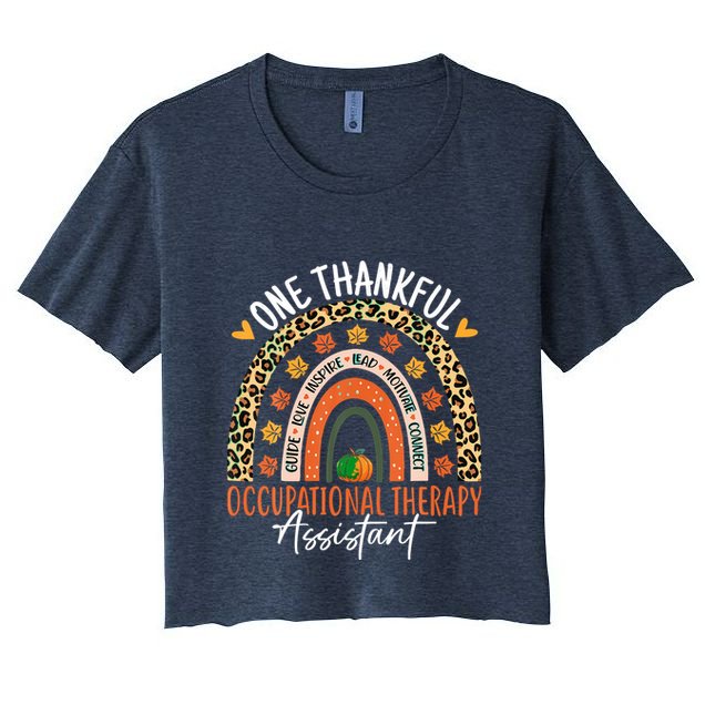 Hankful Occupational Herapy Assistant Hanksgiving Rainbow Crop Top