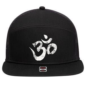 Hindu Om Hinduism Om Yoga 7 Panel Mesh Trucker Snapback Hat