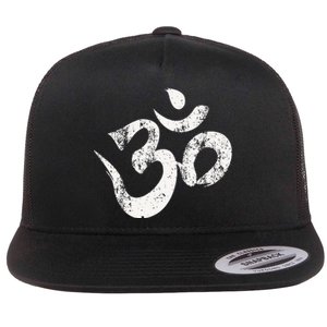 Hindu Om Hinduism Om Yoga Flat Bill Trucker Hat