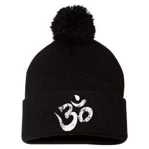 Hindu Om Hinduism Om Yoga Pom Pom 12in Knit Beanie