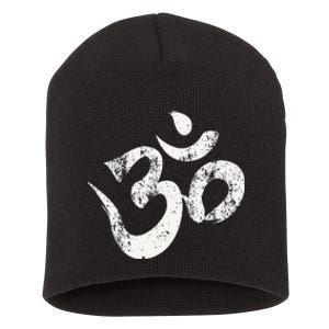 Hindu Om Hinduism Om Yoga Short Acrylic Beanie