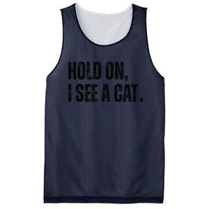 Hold On I See A Cat Mesh Reversible Basketball Jersey Tank