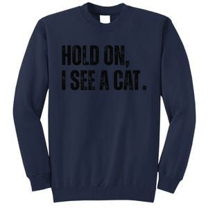 Hold On I See A Cat Tall Sweatshirt