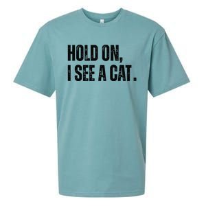 Hold On I See A Cat Sueded Cloud Jersey T-Shirt