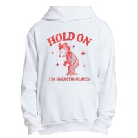 Hold On IM Overstimulated Funny Bear Meme Urban Pullover Hoodie