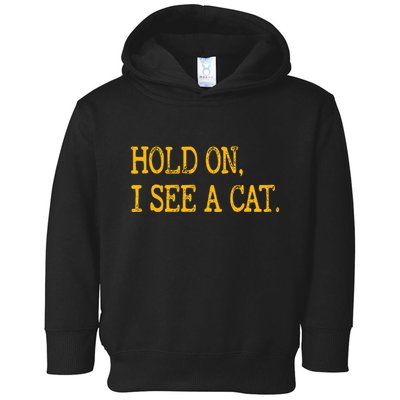 Hold On I See Cat Funny Cat Lovers Sarcastic Sayings Cats Toddler Hoodie