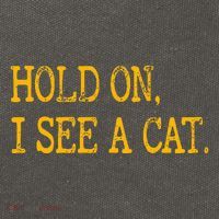 Hold On I See Cat Funny Cat Lovers Sarcastic Sayings Cats Cotton Canvas Backpack