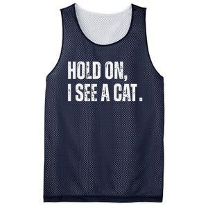 Hold On I See A Cat Mesh Reversible Basketball Jersey Tank