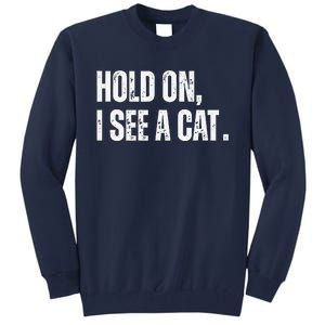 Hold On I See A Cat Tall Sweatshirt