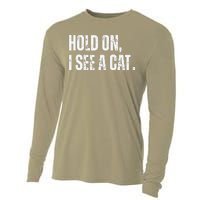 Hold On I See A Cat Cooling Performance Long Sleeve Crew