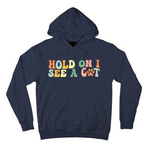 Hold On I See A Cat Funny Cat Lovers Sayings Valentines Day Hoodie