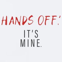 Hands Off ItS Mine Funny Trending Quote Sueded Cloud Jersey T-Shirt