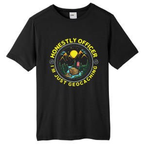 Honestly Officer IM Just Geocaching Map Reading Geocache Tall Fusion ChromaSoft Performance T-Shirt