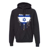 Heart Of Israel Flag I Stand With Israel Heritage Israeli Premium Hoodie