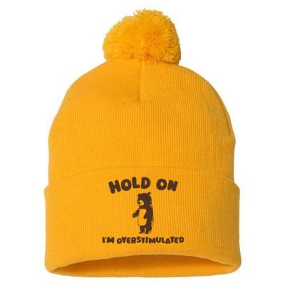 Hold On IM Overstimulated Pom Pom 12in Knit Beanie