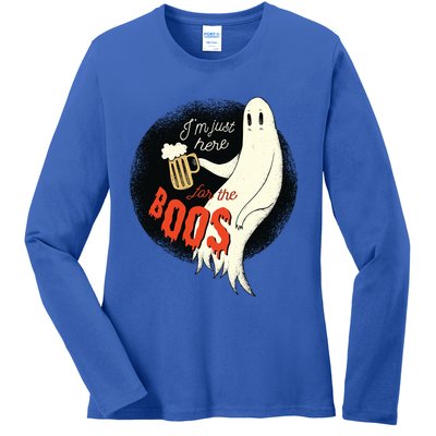 Halloween Outfit Im Just Here For The Boos Gift Ladies Long Sleeve Shirt