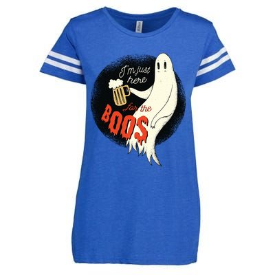 Halloween Outfit Im Just Here For The Boos Gift Enza Ladies Jersey Football T-Shirt