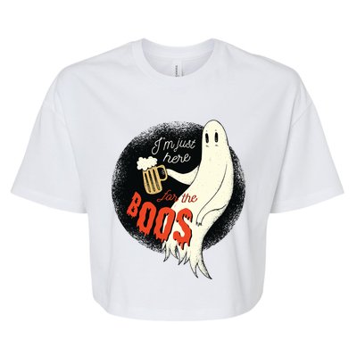 Halloween Outfit Im Just Here For The Boos Gift Bella+Canvas Jersey Crop Tee