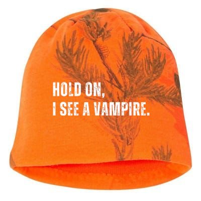 Hold On I See A Vampire Kati - Camo Knit Beanie