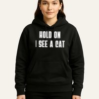 Hold On I See A Cat Cat Person Cat Lover Hoodie