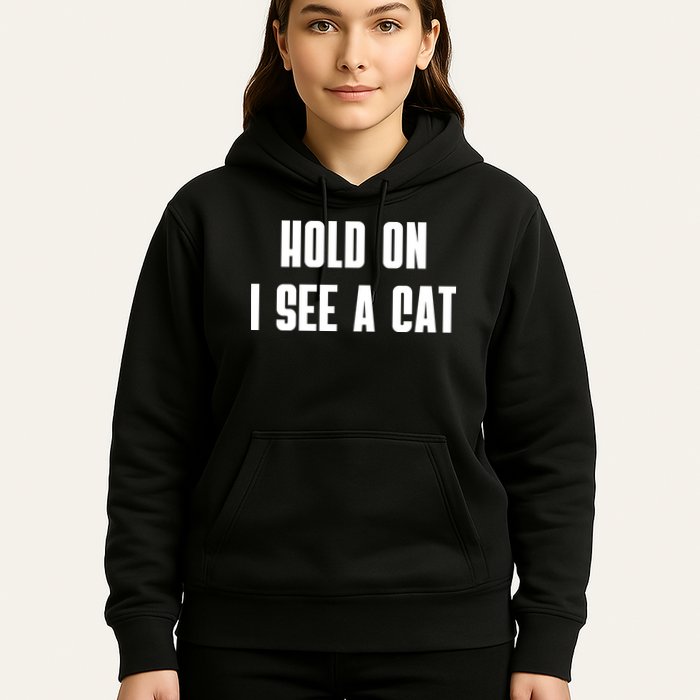 Hold On I See A Cat Cat Person Cat Lover Hoodie