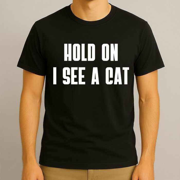 Hold On I See A Cat Cat Person Cat Lover T-Shirt