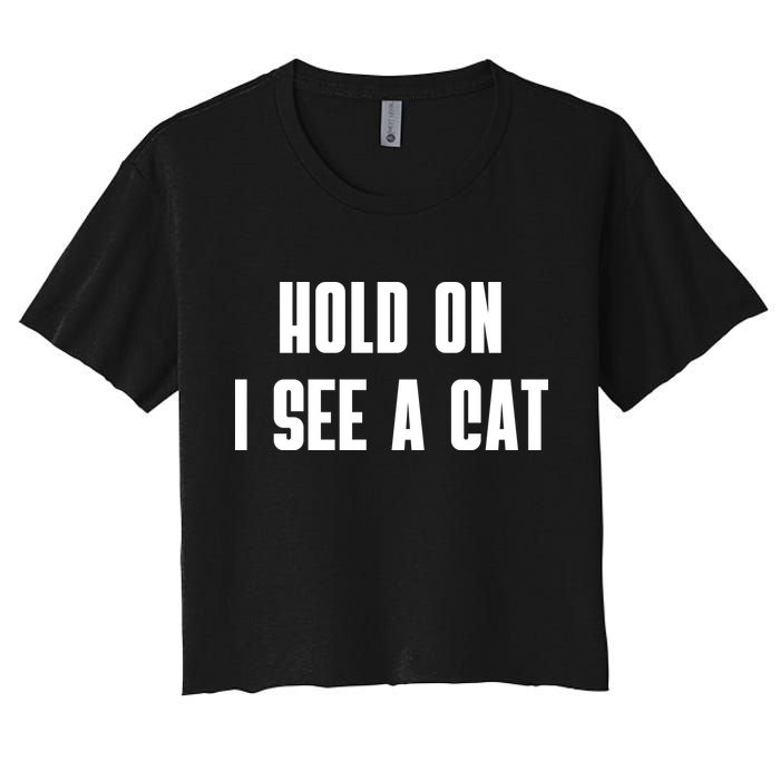 Hold On I See A Cat Cat Person Cat Lover Crop Top