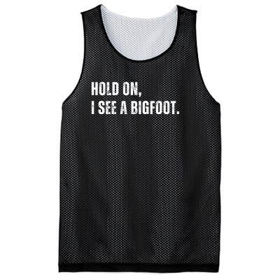 Hold On I See A Bigfoot Mesh Reversible Basketball Jersey Tank