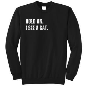 Hold On I See A Cat Sweatshirt