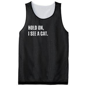 Hold On I See A Cat Mesh Reversible Basketball Jersey Tank