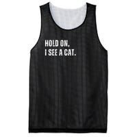 Hold On I See A Cat Mesh Reversible Basketball Jersey Tank