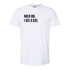 Hold On I See A Cat Softstyle CVC T-Shirt