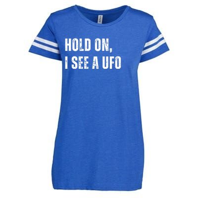 Hold On I See A Ufo Enza Ladies Jersey Football T-Shirt